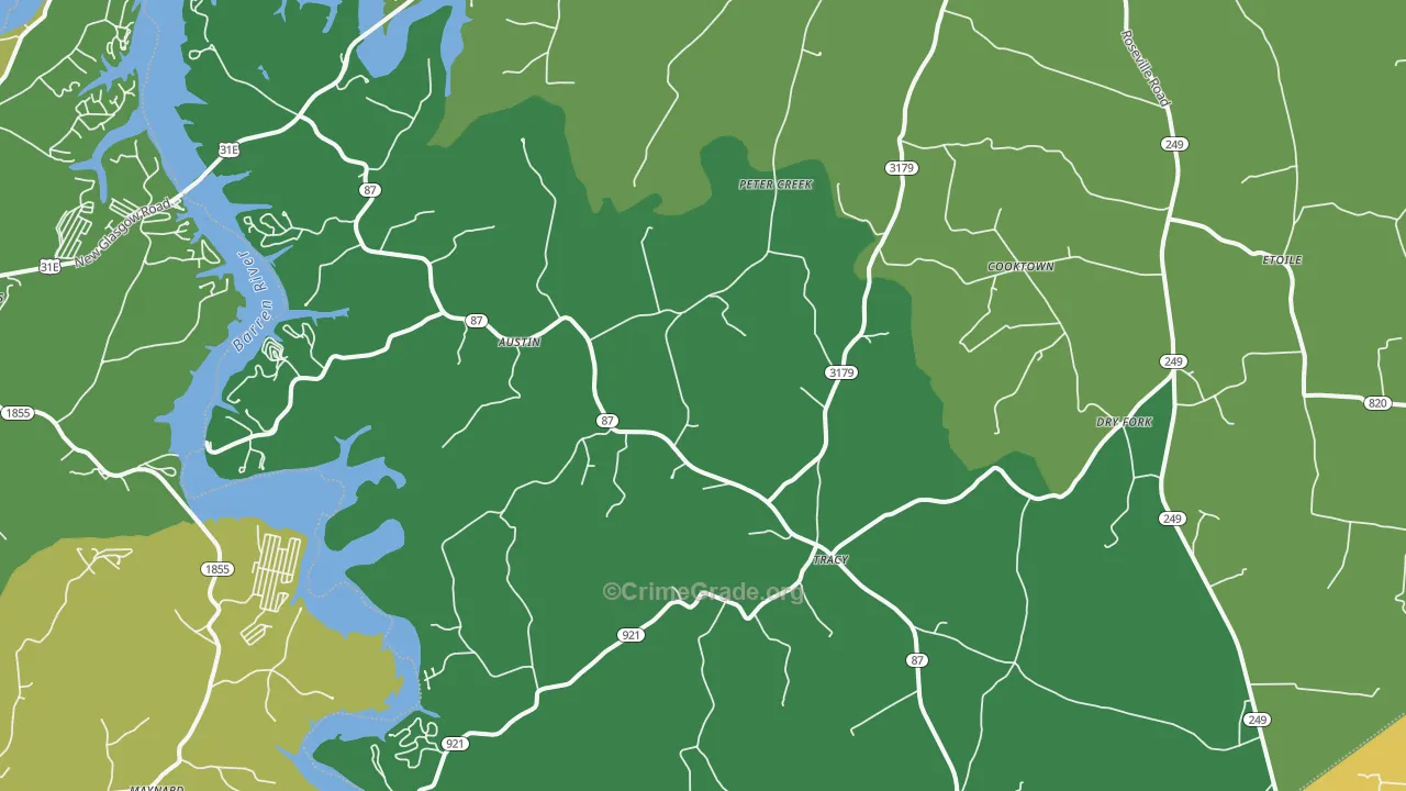 Austin, KY Map of Murder Rates