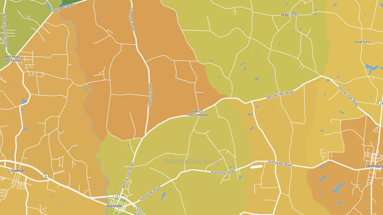 Autryville, NC Map of Murder Rates