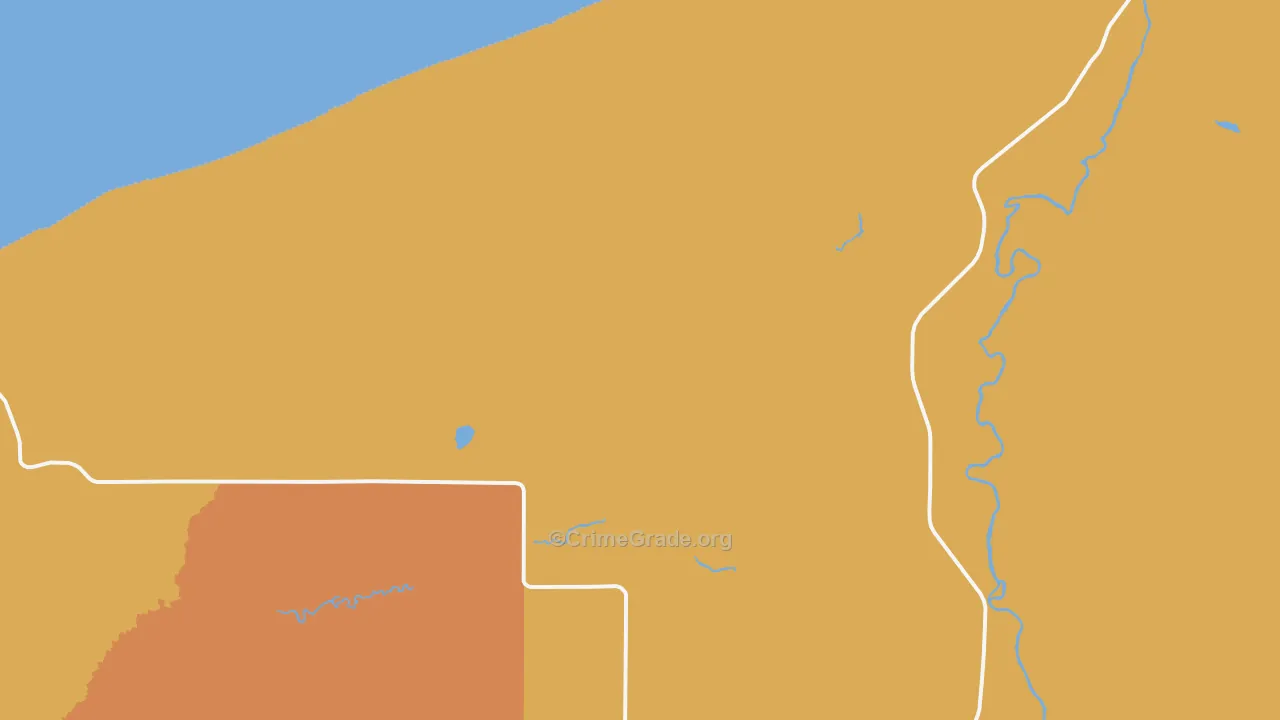 Auvinen Corner, MI Map of Murder Rates