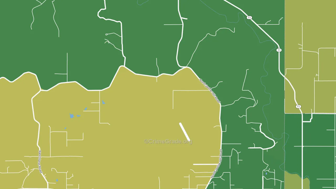Avant, OK Map of Murder Rates