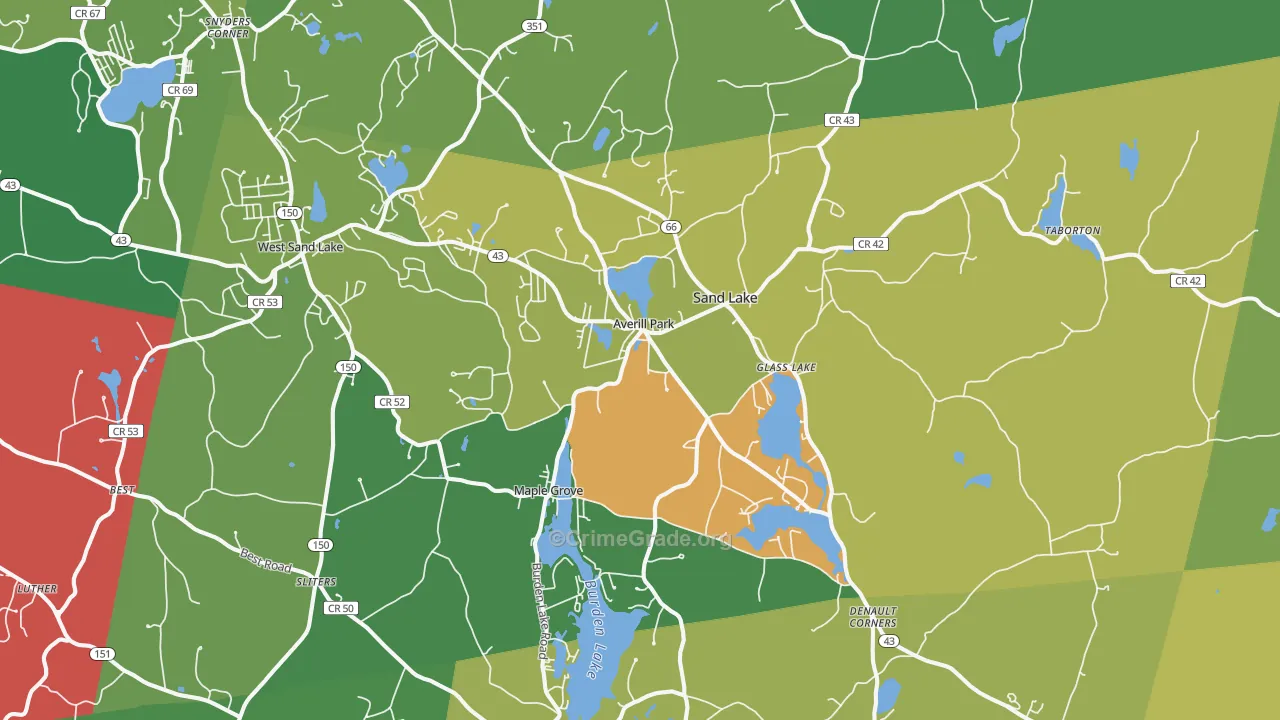 Averill Park, NY Map of Murder Rates