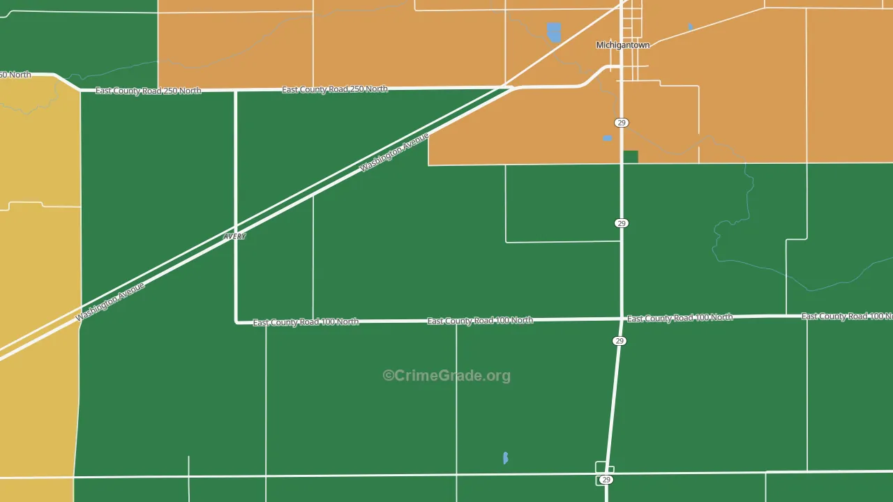 Avery, IN Map of Murder Rates