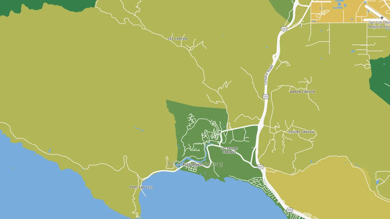 Avila Beach, CA Map of Murder Rates