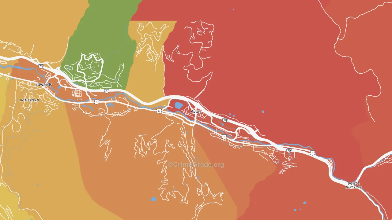 Avon, CO Map of Murder Rates