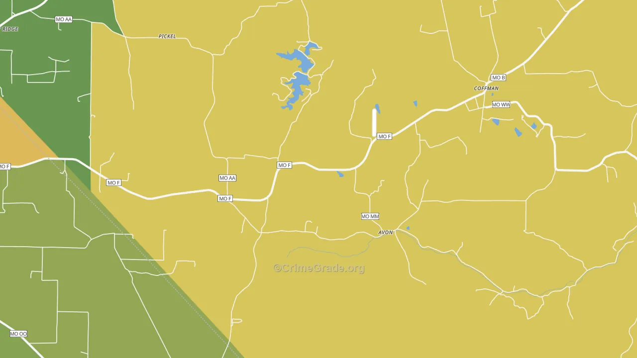 Avon, MO Map of Murder Rates