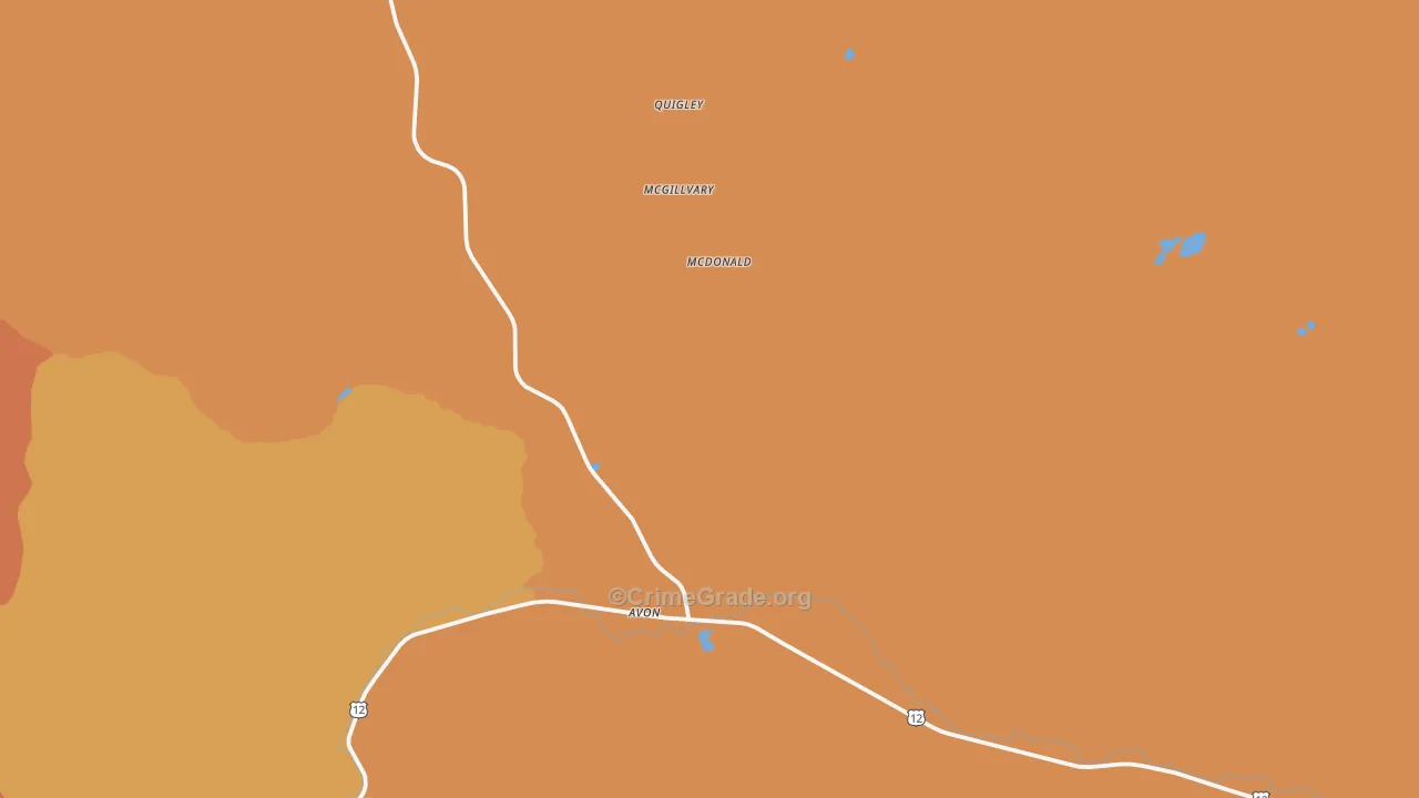 Avon, MT Map of Murder Rates