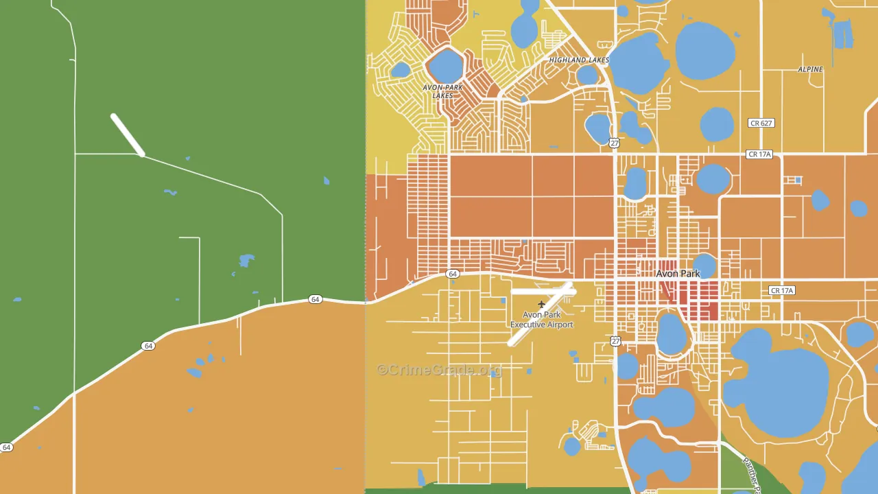 Avon Park Lakes, FL Map of Murder Rates