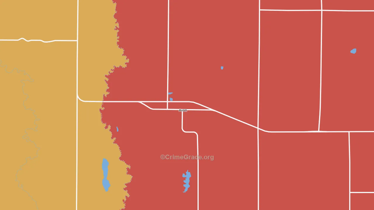 Avon, SD Map of Murder Rates