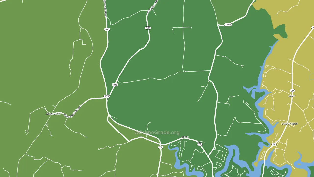 Axtel, KY Map of Murder Rates