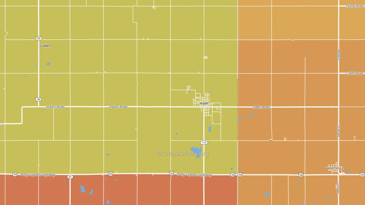 Axtell, KS Map of Murder Rates