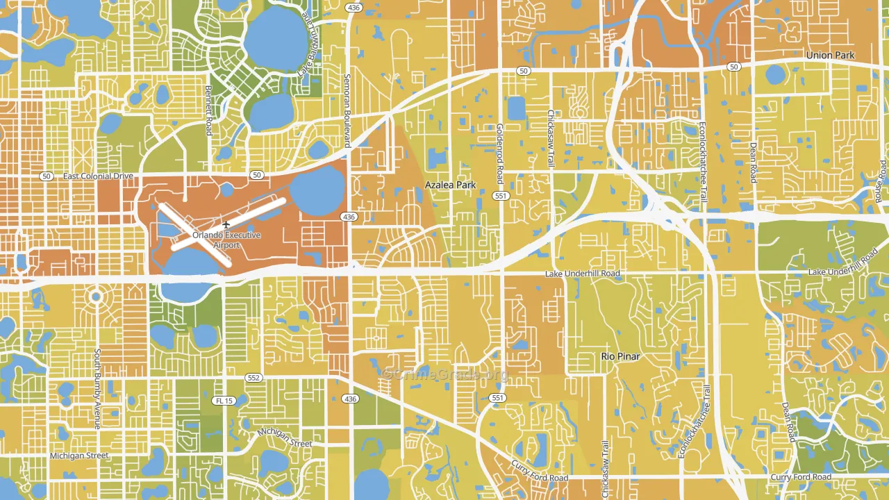 Azalea Park, FL Map of Murder Rates