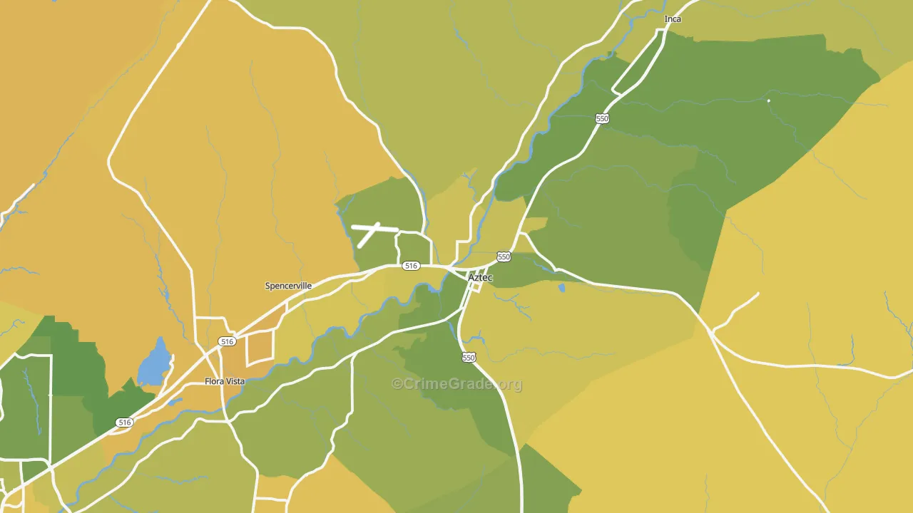 Aztec, NM Map of Murder Rates