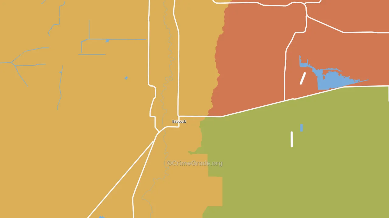 Babcock, WI Map of Murder Rates