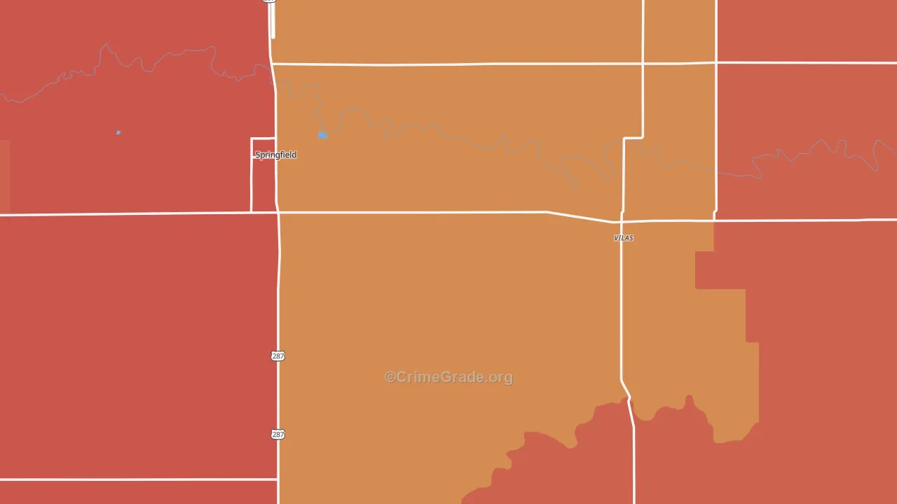 Baca County, CO Map of Murder Rates