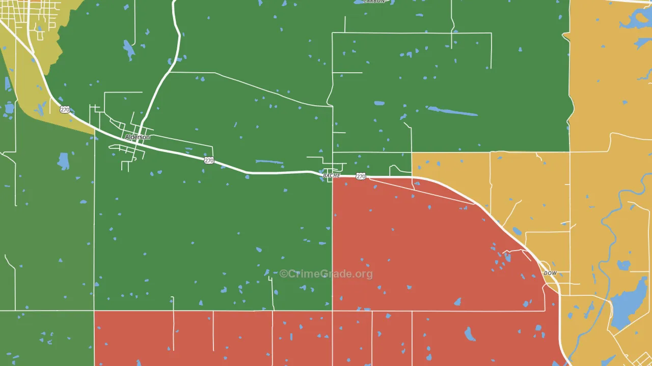 Bache, OK Map of Murder Rates