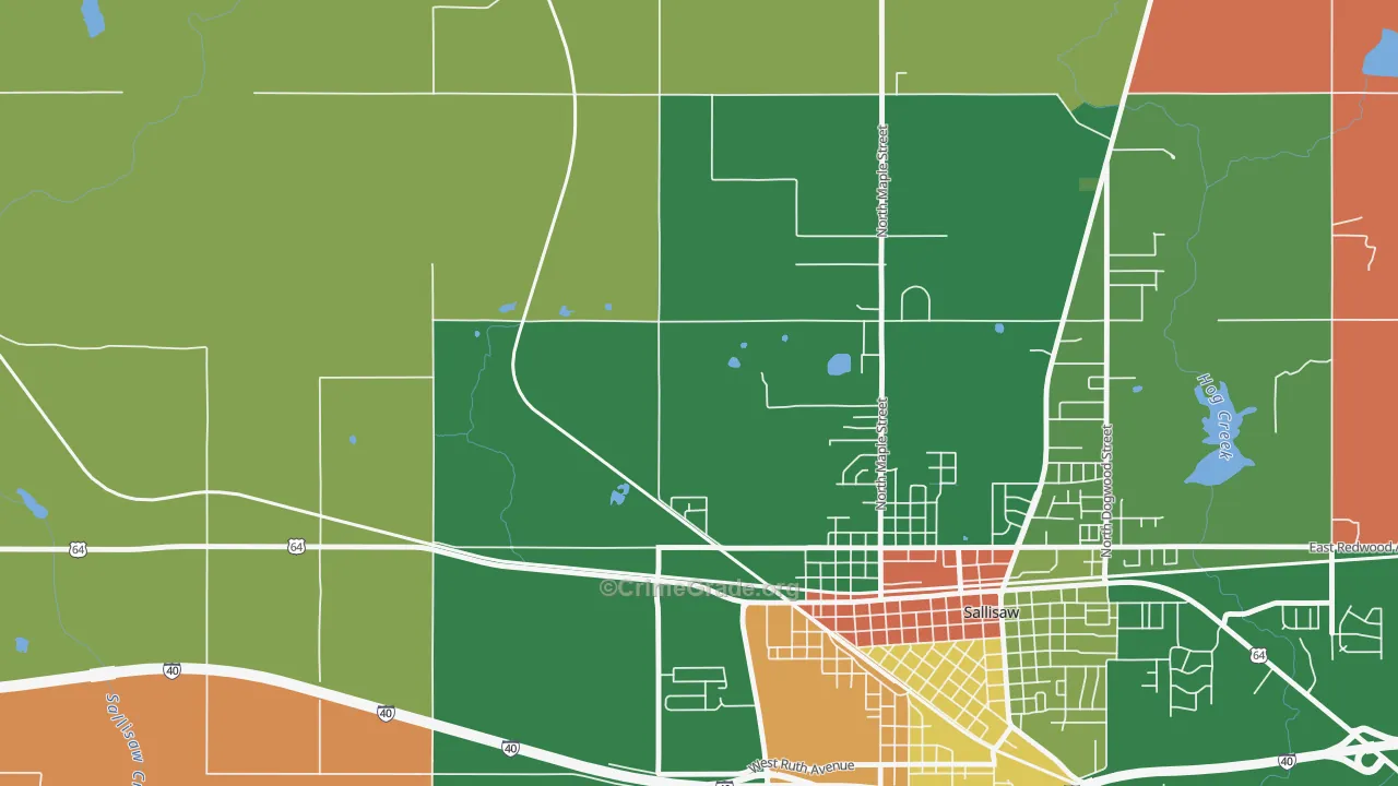 Badger Lee, OK Map of Murder Rates