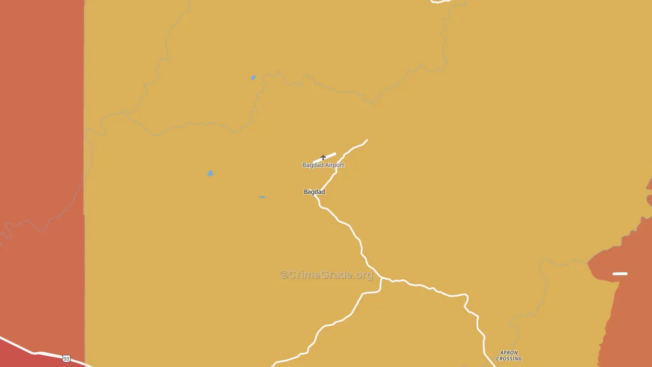 Bagdad, AZ Map of Murder Rates