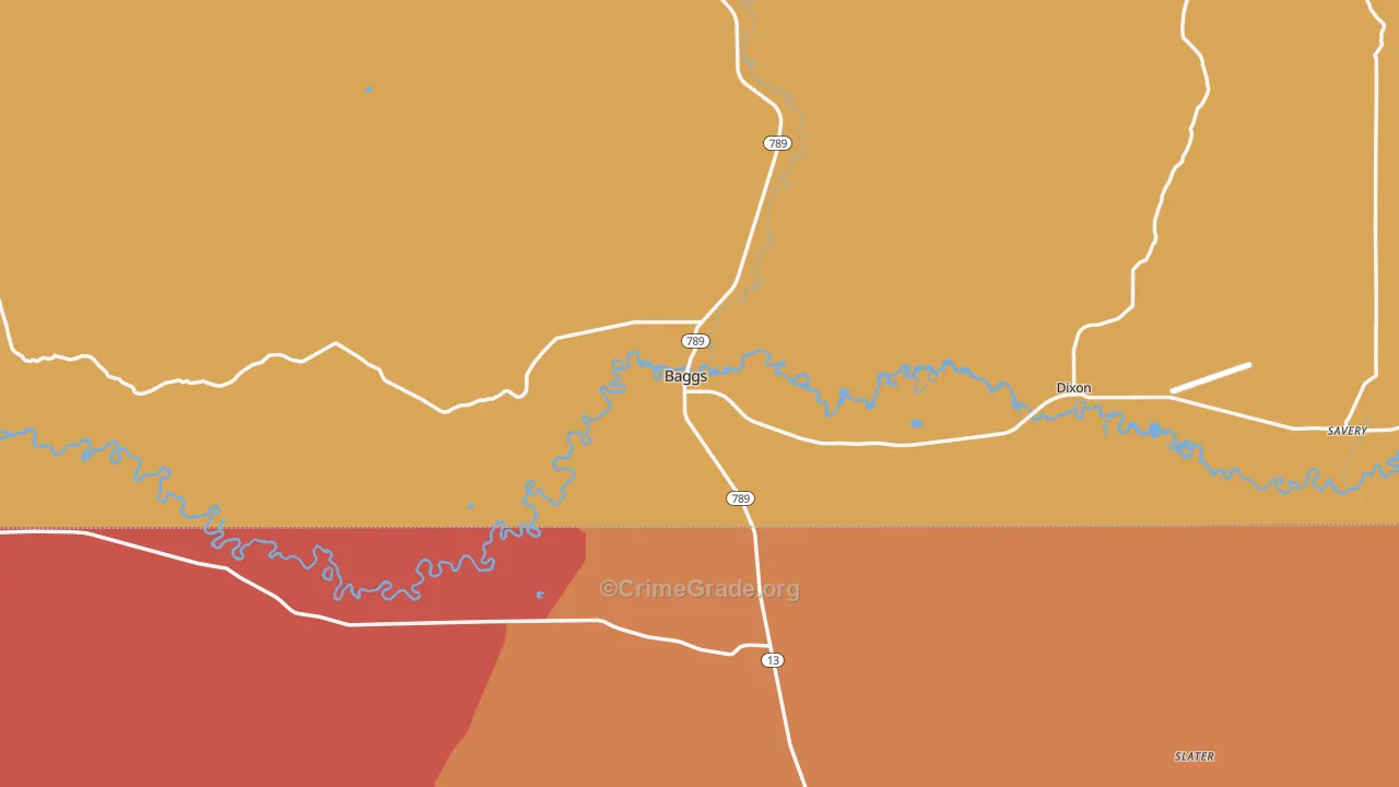 Baggs, WY Map of Murder Rates