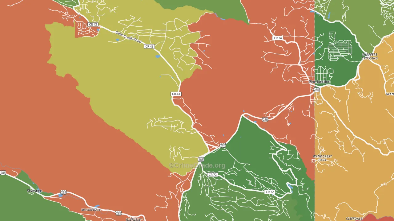 Bailey, CO Map of Murder Rates