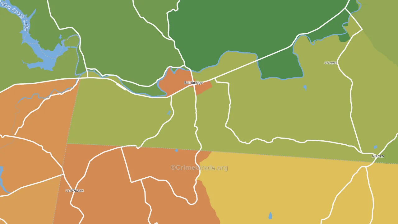 Bainbridge, OH Map of Murder Rates