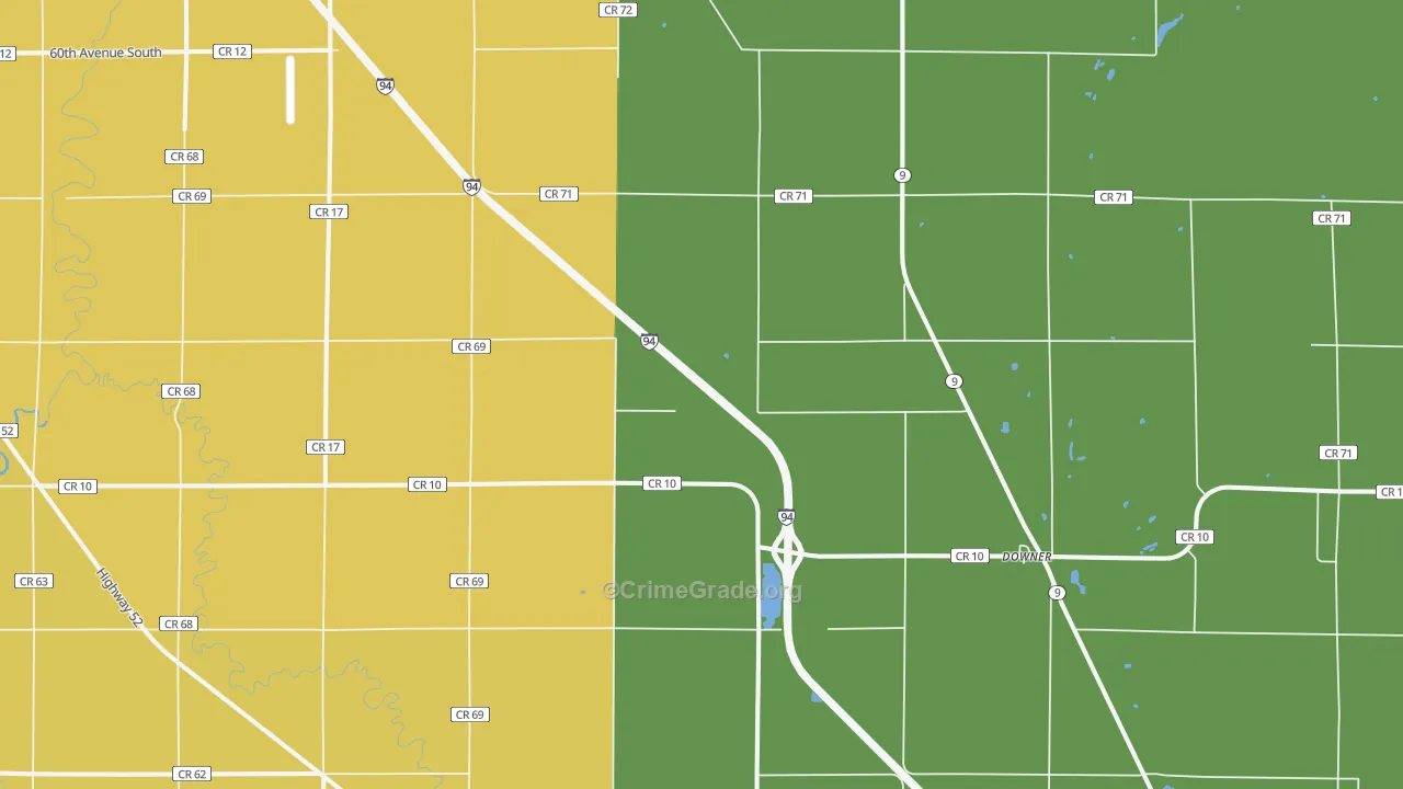Baker, MN Map of Murder Rates