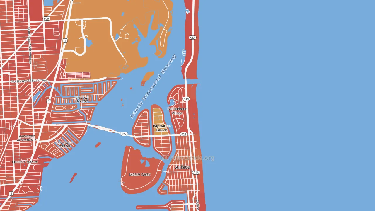 Bal Harbour, FL Map of Murder Rates