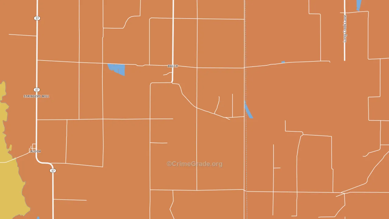 Balch, AR Map of Murder Rates