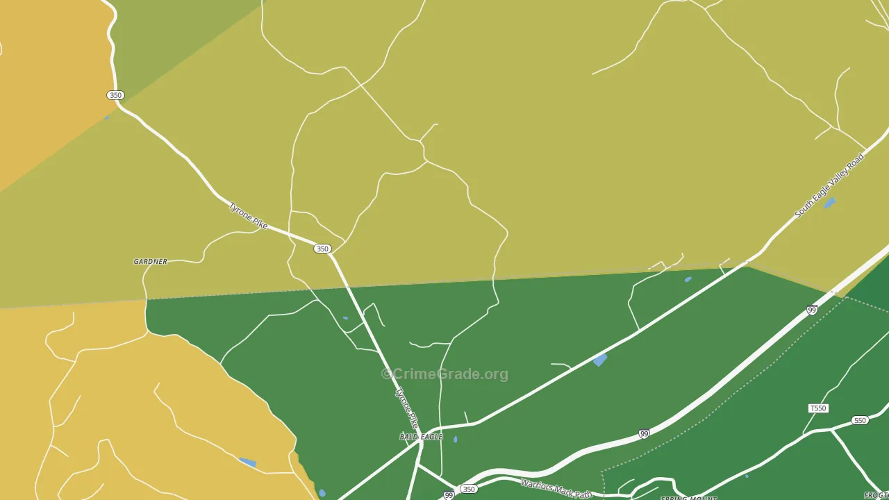 Bald Eagle, PA Map of Murder Rates