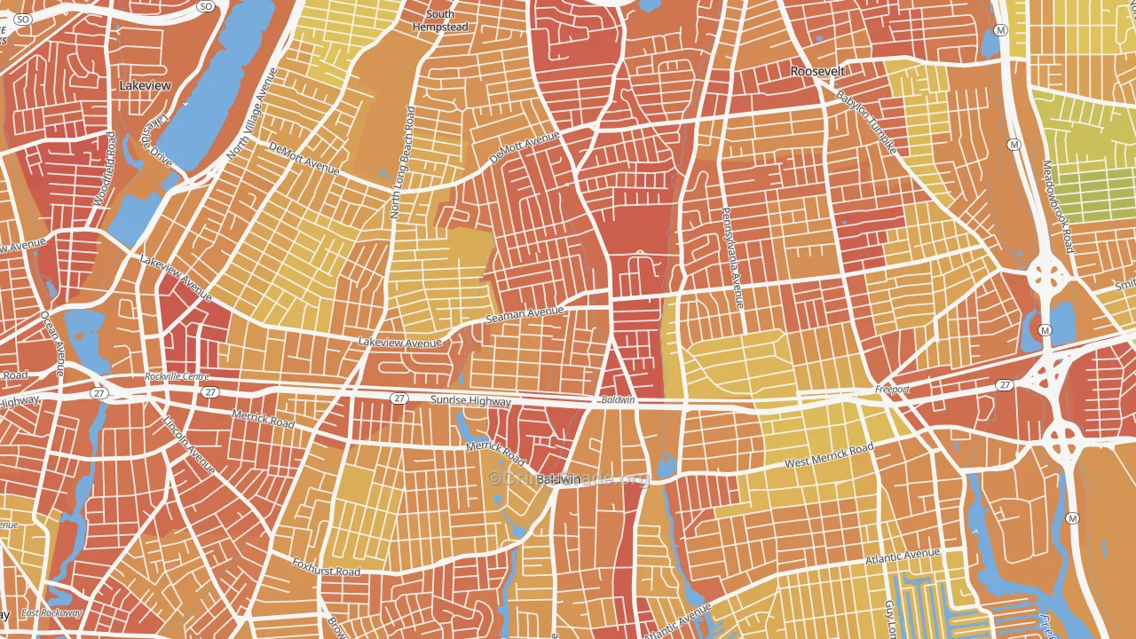 Baldwin, NY Map of Murder Rates
