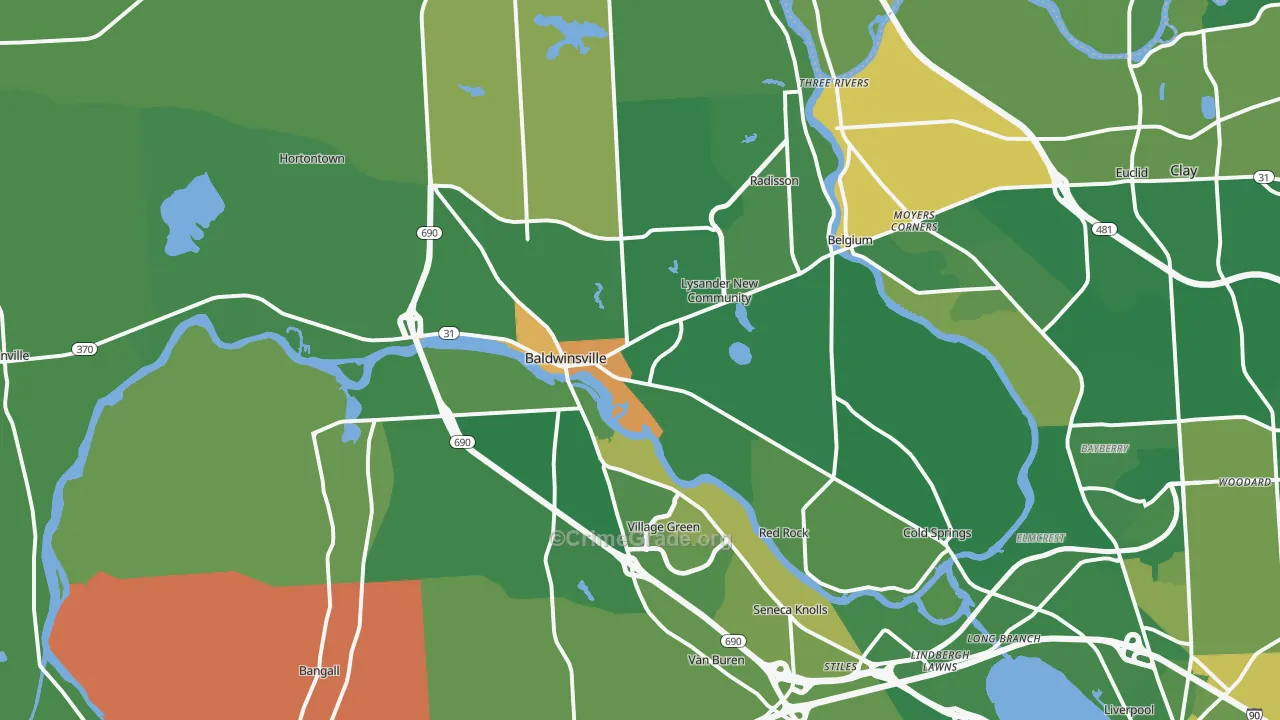 Baldwinsville, NY Map of Murder Rates