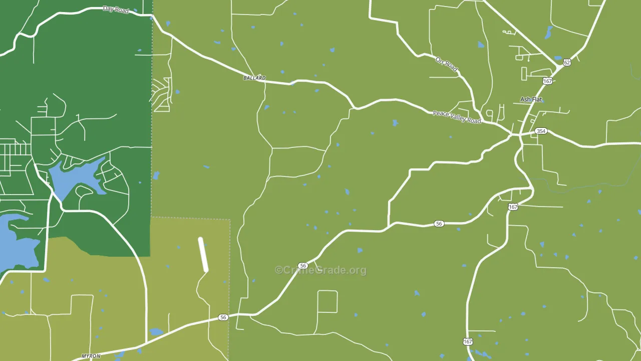 Ballard, AR Map of Murder Rates