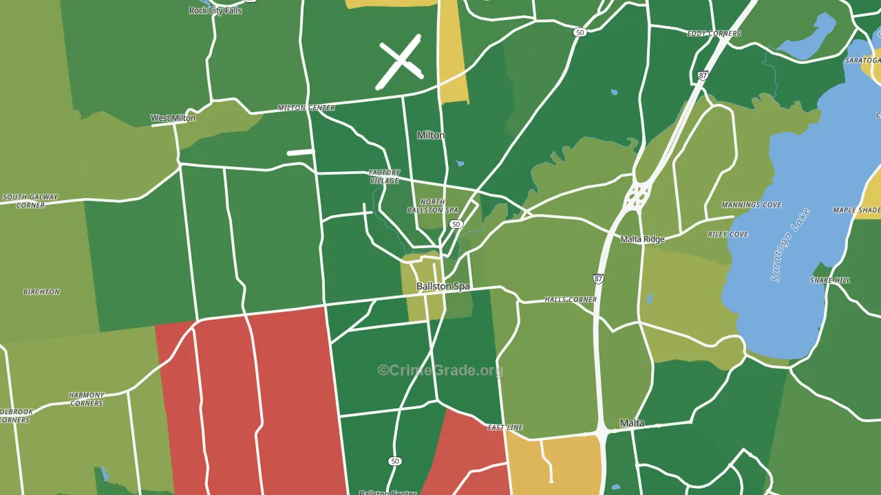 Ballston Spa, NY Map of Murder Rates