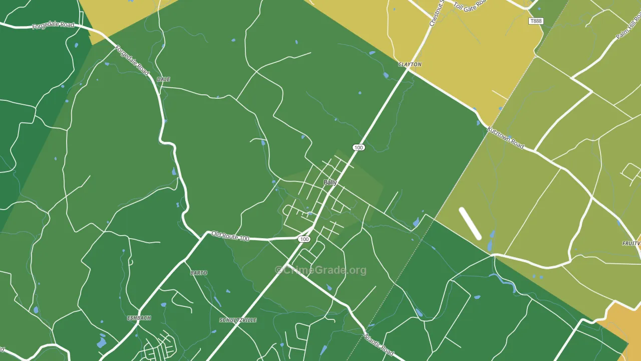 Bally, PA Map of Murder Rates