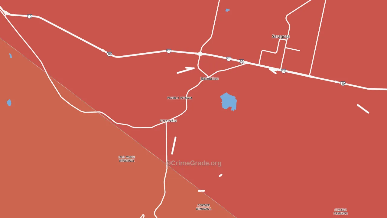 Balmorhea, TX Map of Murder Rates