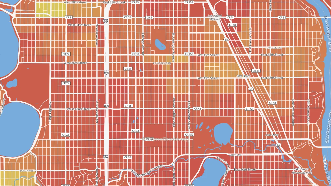 Bancroft, Minneapolis, MN Map of Murder Rates