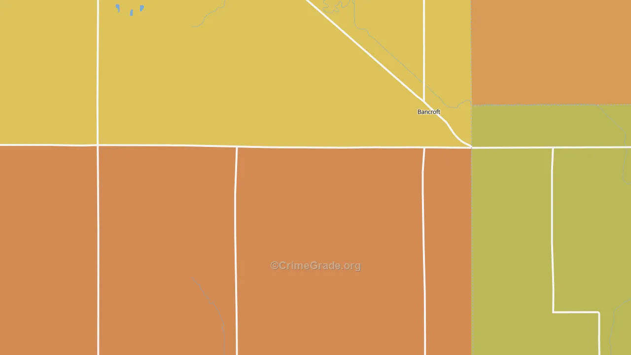 Bancroft, NE Map of Murder Rates
