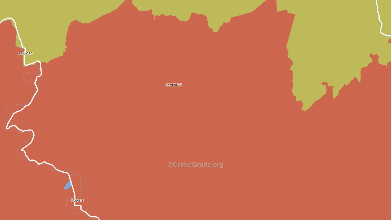 Bancroft, OR Map of Murder Rates