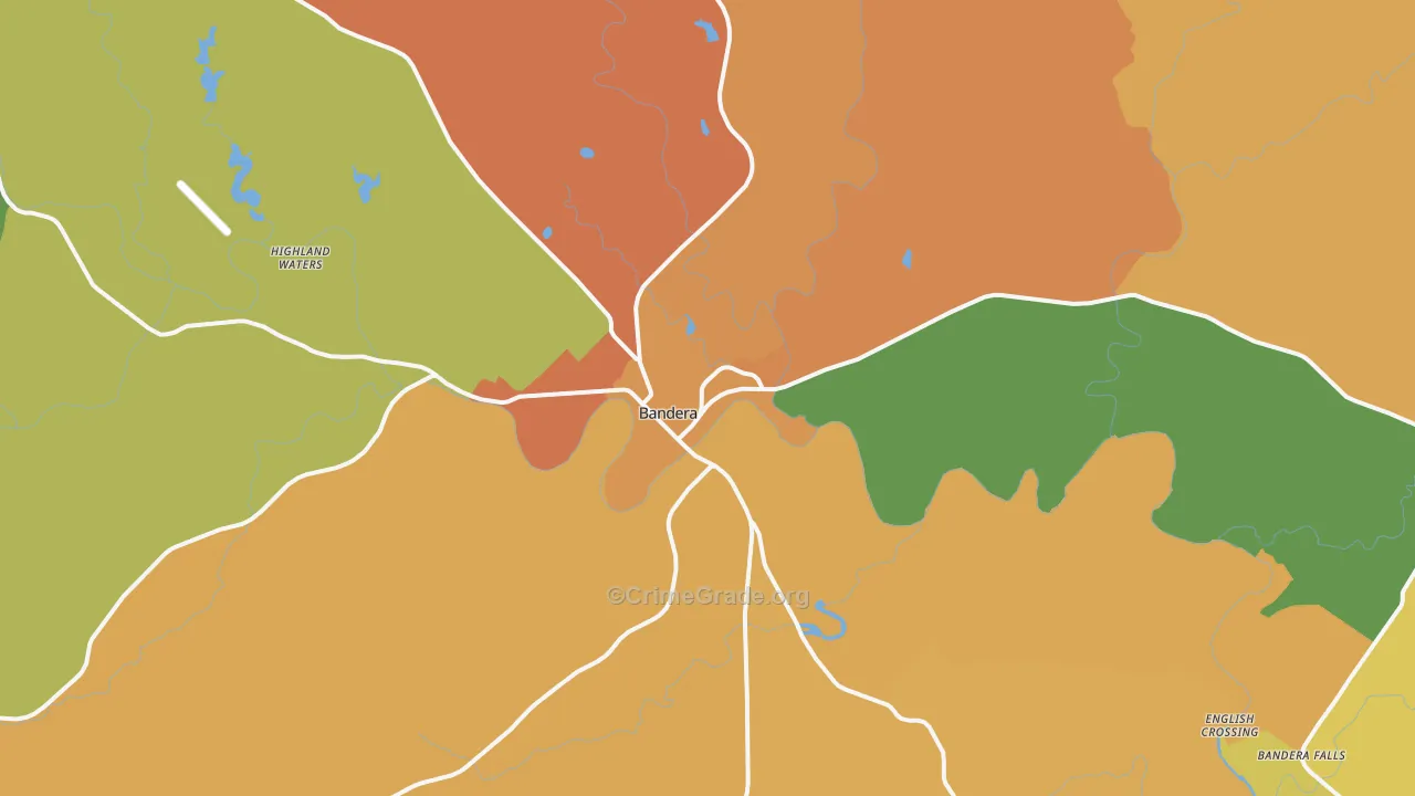 Bandera, TX Map of Murder Rates
