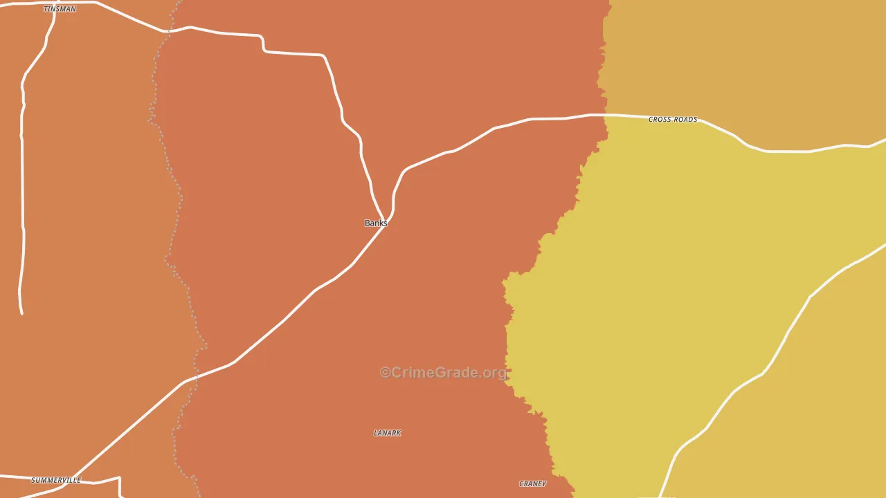 Banks, AR Map of Murder Rates