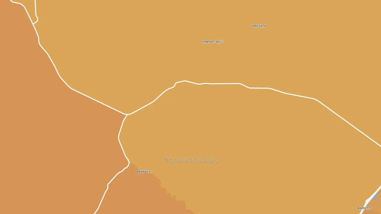 Bannack, MT Map of Murder Rates