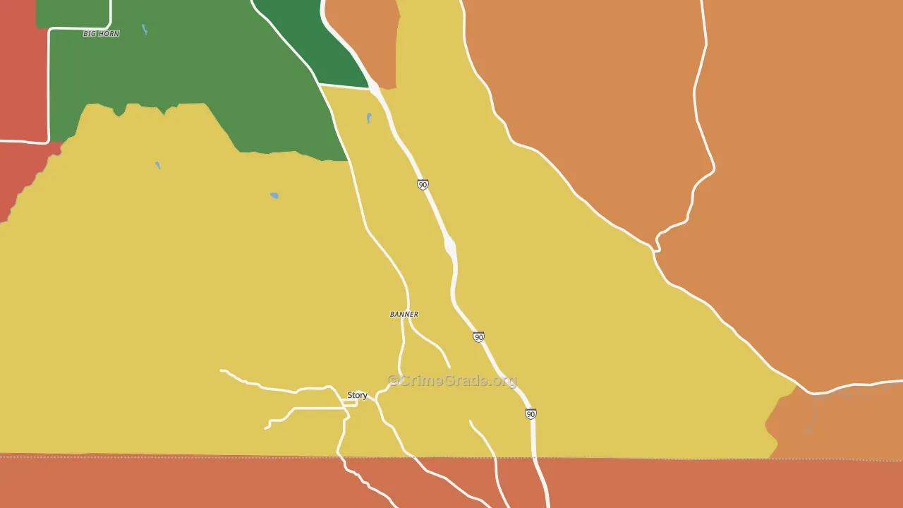 Banner, WY Map of Murder Rates