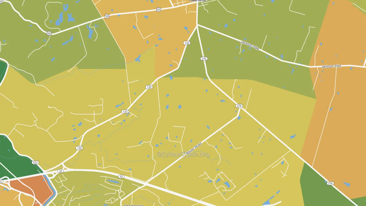 Bantam, OH Map of Murder Rates