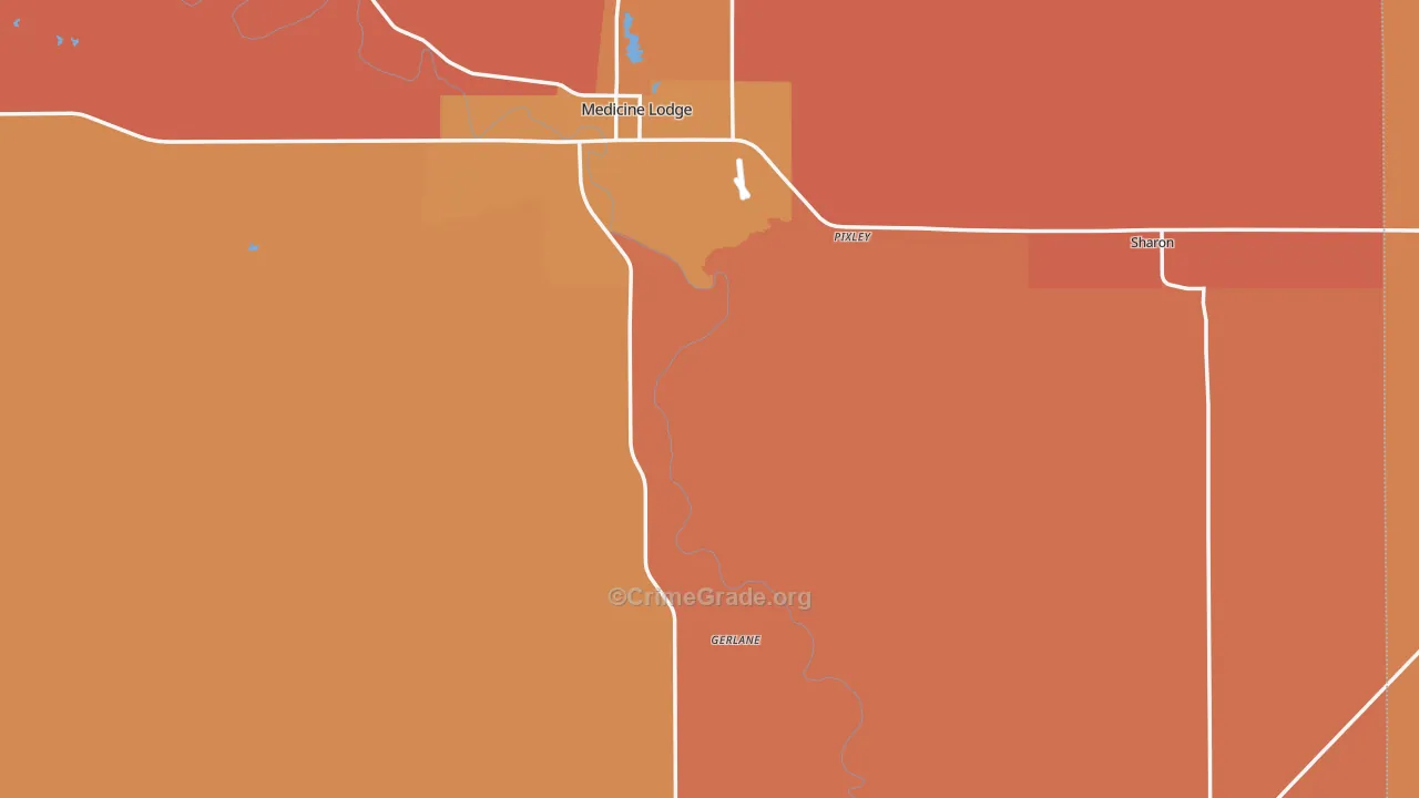 Barber County, KS Map of Murder Rates