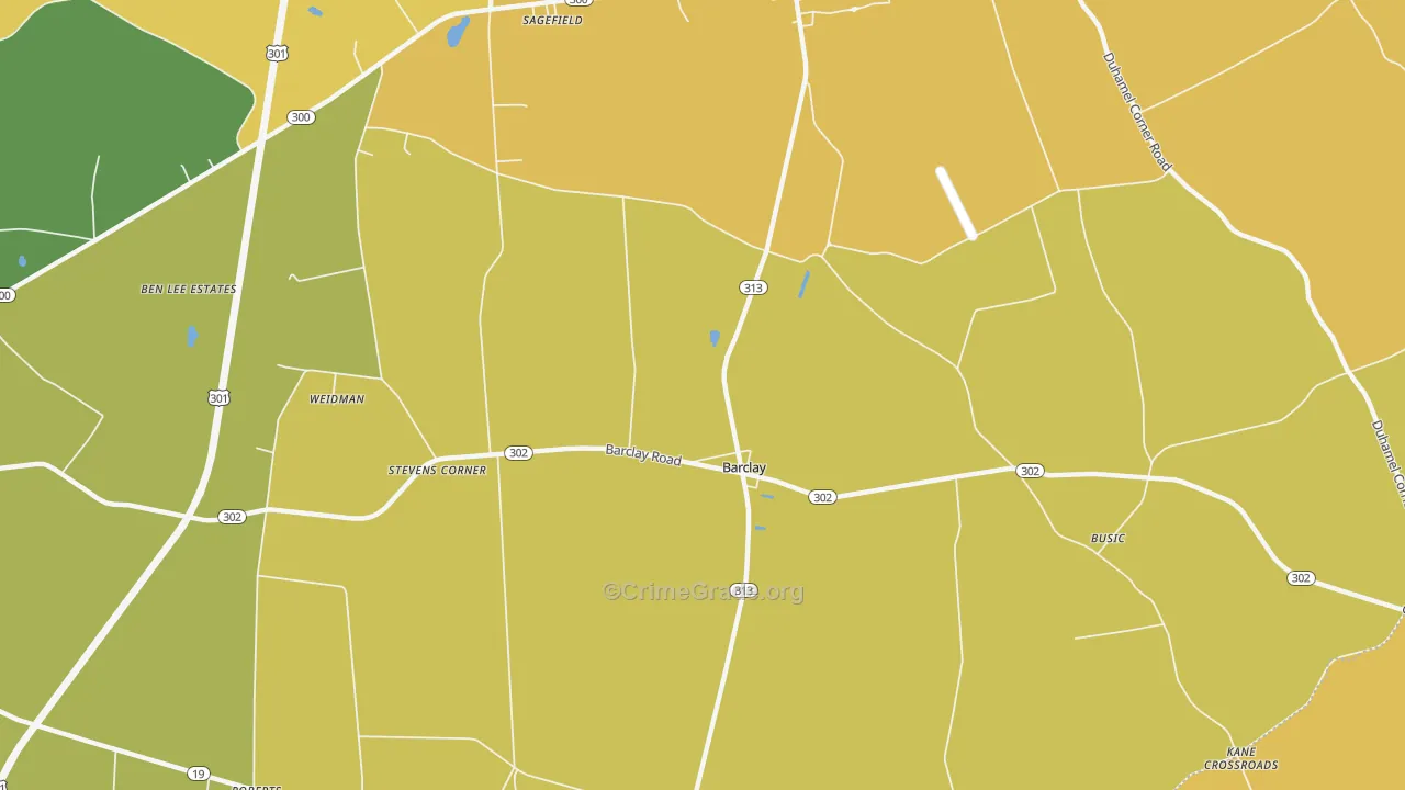 Barclay, MD Map of Murder Rates