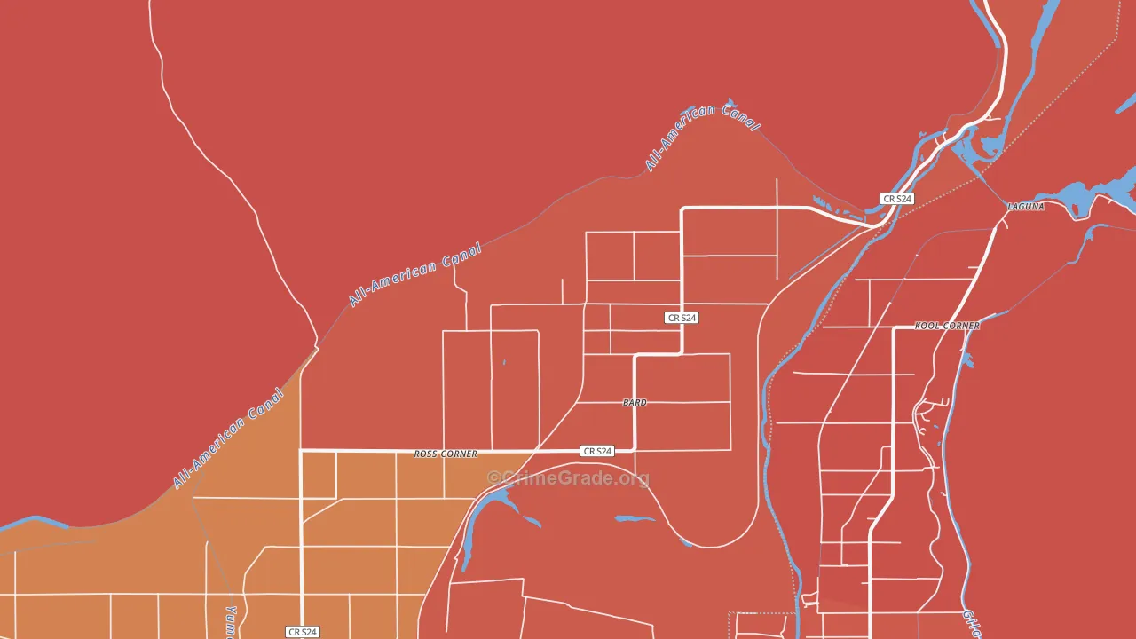 Bard, CA Map of Murder Rates