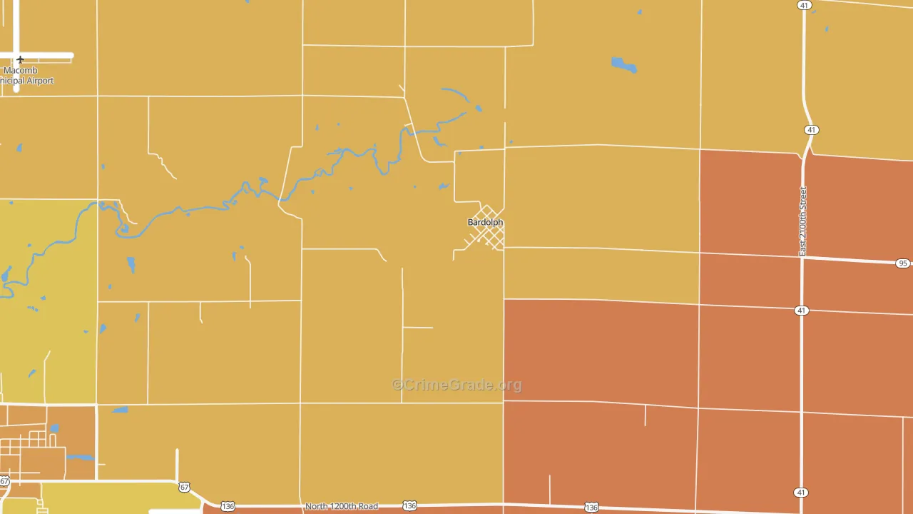Bardolph, IL Map of Murder Rates