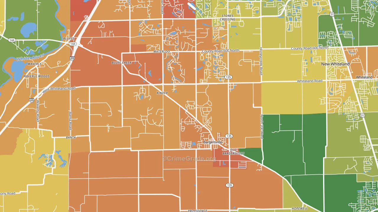 Bargersville, IN Map of Murder Rates