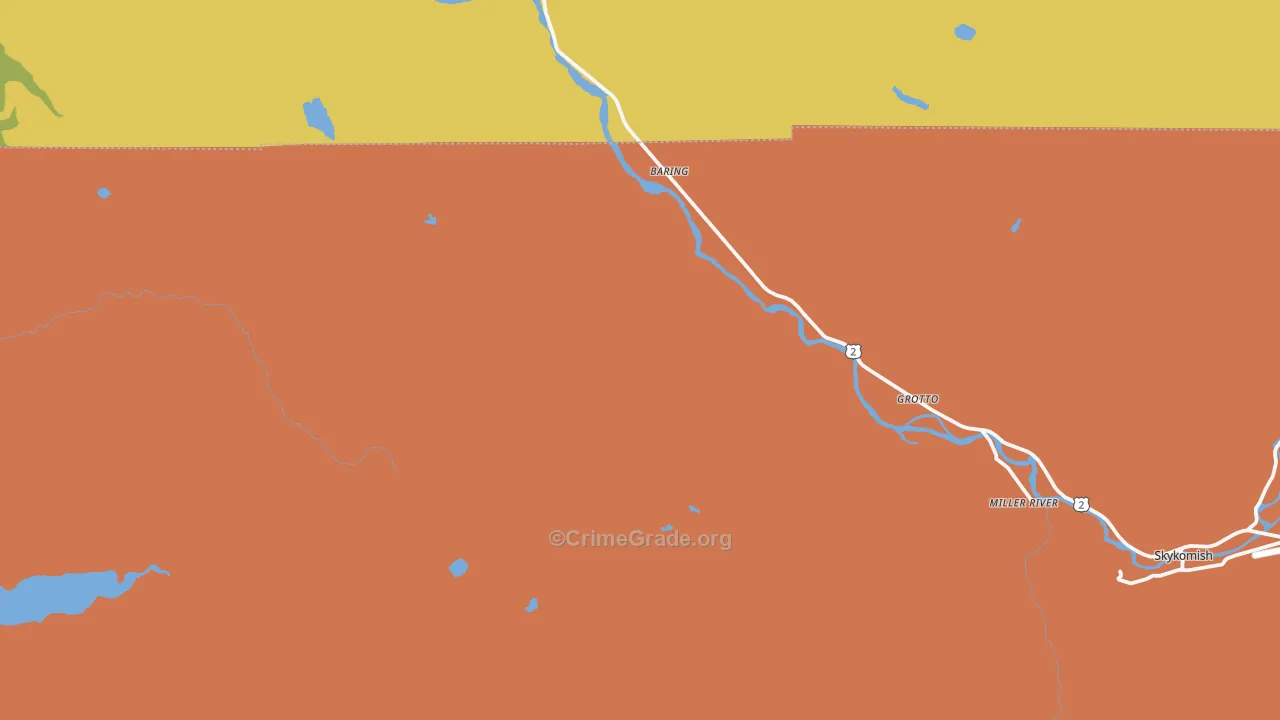 Baring, WA Map of Murder Rates