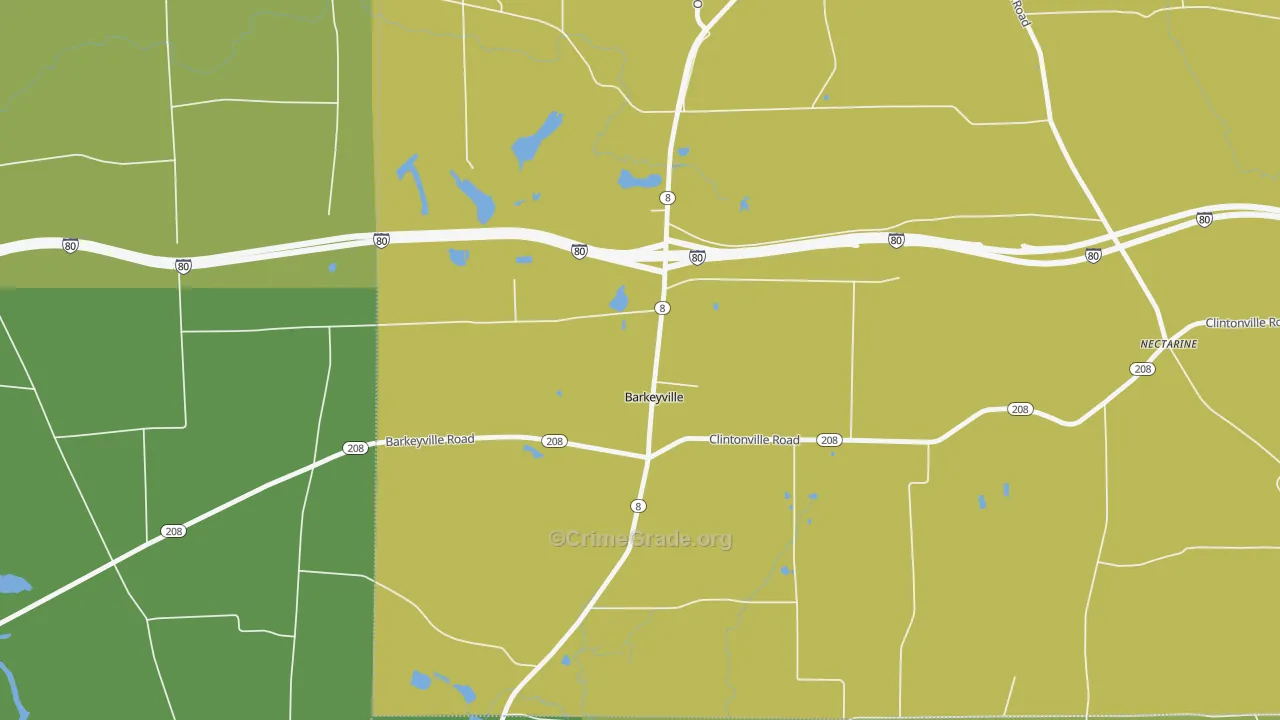 Barkeyville, PA Map of Murder Rates