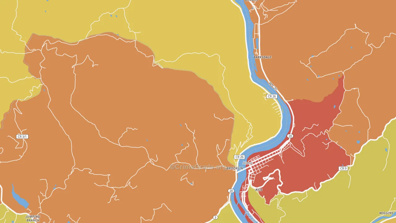 Barksdale, WV Map of Murder Rates